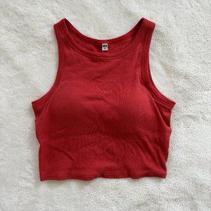 Uniqlo Ribbed Cropped Sleeveless Bra Top